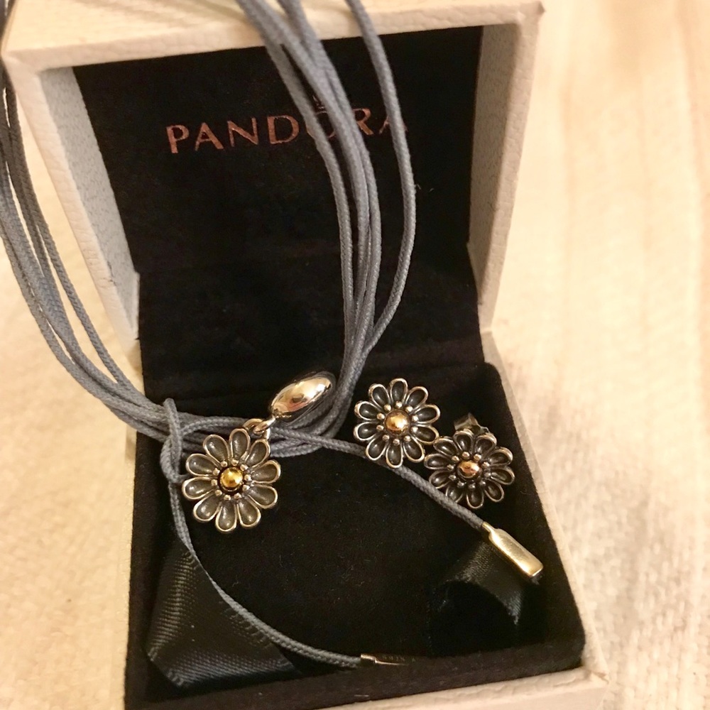 Pandora Authentic Daisy Gold and Silver Jewelry